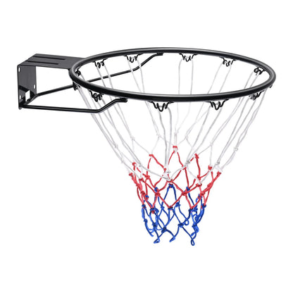 VEVOR Basketball Rim, Wall Door Mounted Basketball Hoop, Heavy Duty Q235 Basketball Flex Rim Goal Replacement with Net and Double Spring, Standard 18 Indoor Outdoor Hanging Hoop for Kids Adults